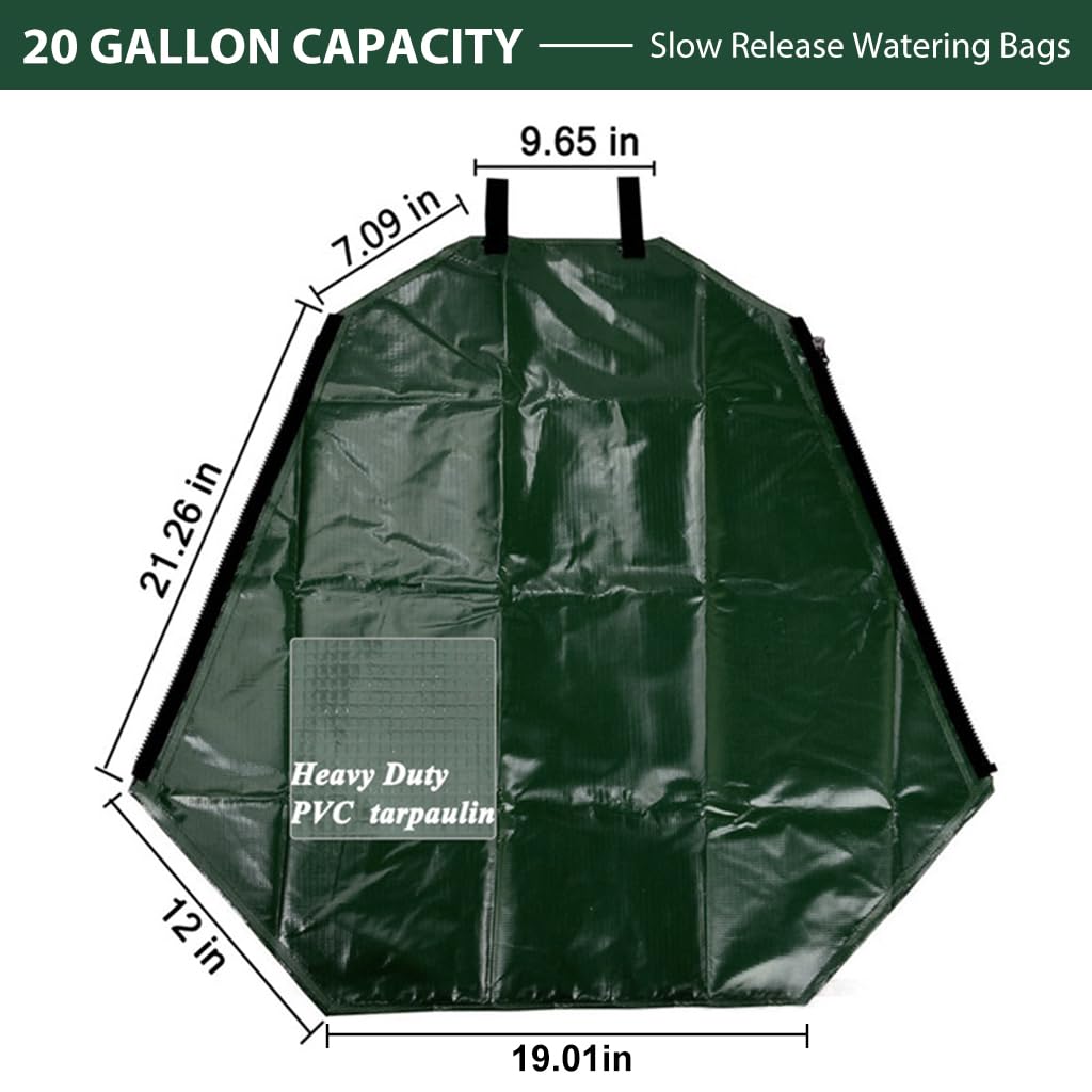 HASTHIP 90L Tree Watering Bag, PE Wear-resistant Slow Release Watering Bag for Newly Planted Trees and Shrubs, Splicable Plant Life Support Water Bag HASTHIP 90L Tree Watering Bag, PE Wear-resistant Slow Release Watering Bag for Newly Planted Trees and Shrubs, Splicable Plant Life Support Water Bag